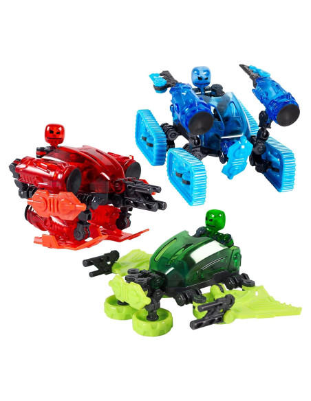 Klikbot Megabots Zing - Paquete de 3 Figuras de Juguete
