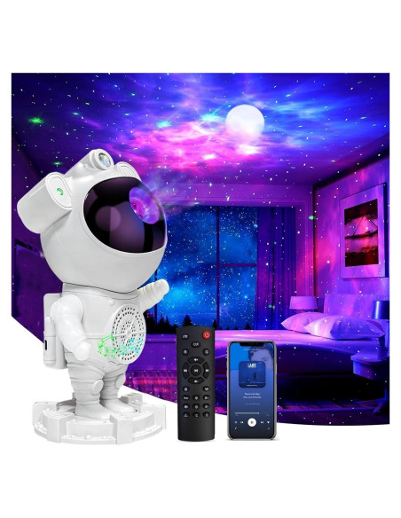 Proyector de Estrellas Astronauta Meixinsi, Luz Nocturna 3D