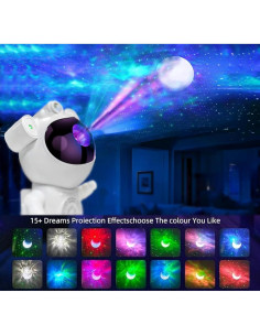 Proyector de Estrellas Astronauta Meixinsi, Luz Nocturna 3D 2