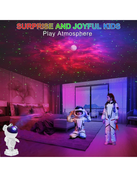 Proyector de Estrellas Astronauta Meixinsi, Luz Nocturna 3D