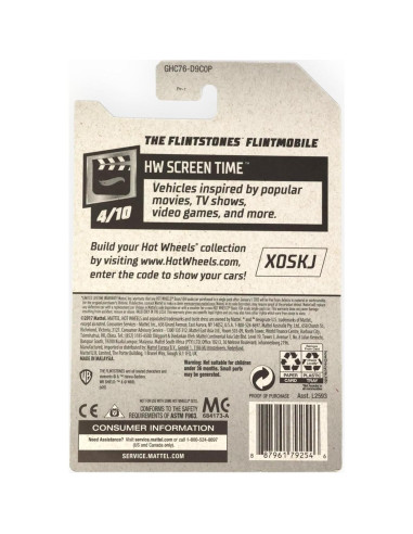 Hot Wheels Flintmobile Los Picapiedra 1:64 Mattel