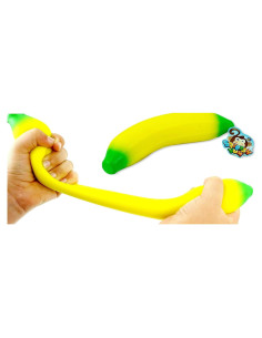 Juguete Antiestrés Plátano Elástico JA-RU + Pelota Rebotadora