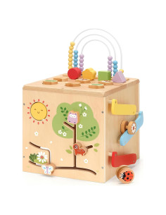 Cubos de Actividad de Madera 9-en-1 KizKnows para Niños