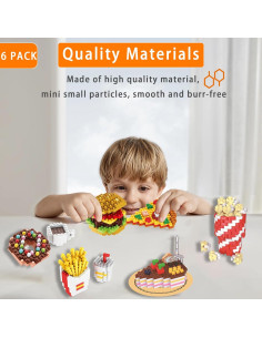 Mini Bloques de Construcción Comida Rápida WEUYUIAF - 6 Paquetes 2