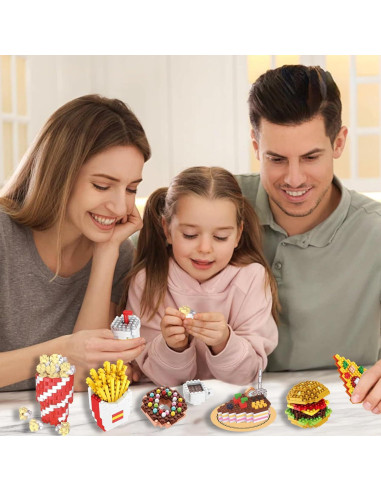 Mini Bloques de Construcción Comida Rápida WEUYUIAF - 6 Paquetes