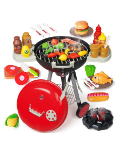 Juego de Parrilla BBQ para Niños Yalujumb 79PCS con Luz y Sonido