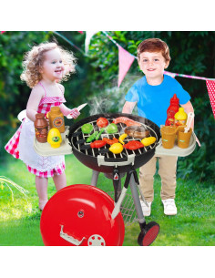 Juego de Parrilla BBQ para Niños Yalujumb 79PCS con Luz y Sonido 2