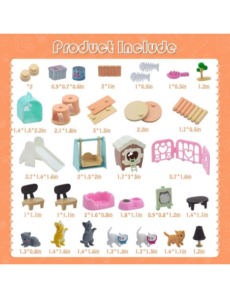 Juego de Imaginación para Niños Iselyn - 48 Piezas de Gato Juego de Imaginación para Niños Iselyn - 48 Piezas de Gato