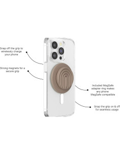 PopSockets Agarre Magnético para Teléfono MagSafe Latte 2