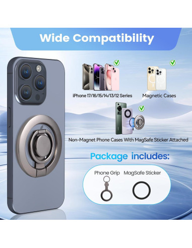 Soporte Magnético para Teléfono GZ LW, Agarre Largo, Compatible iPhone 12-17