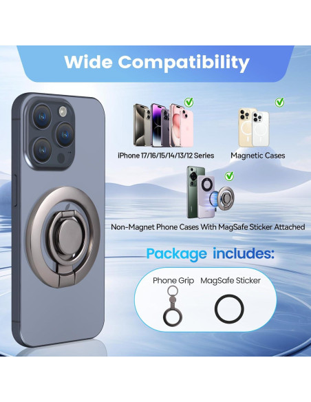 Soporte Magnético para Teléfono GZ LW, Agarre Largo, Compatible iPhone 12-17