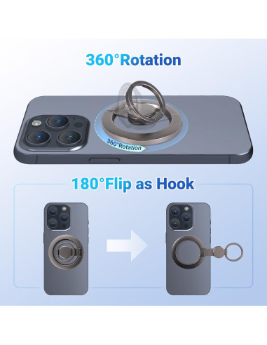 Soporte Magnético para Teléfono GZ LW, Agarre Largo, Compatible iPhone 12-17