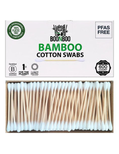 Hisopos de Algodón de Bambú BOONBOO 600 Unidades Sin PFAS
