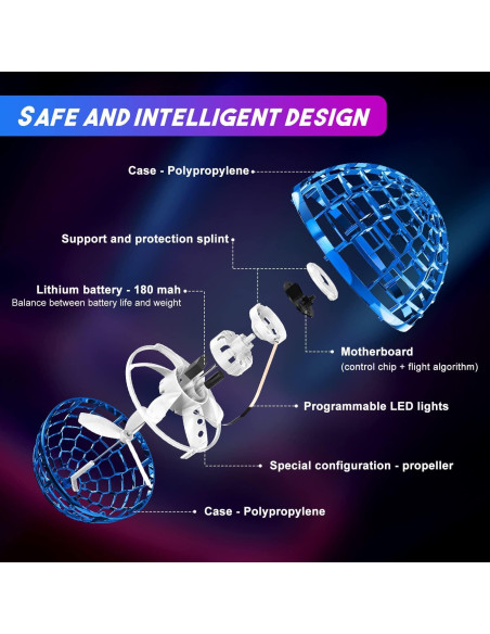 Bola Flotante Orbital Dron Kidsjoy Azul - Juguete Volador 6-12 Años Bola Flotante Orbital Dron Kidsjoy Azul - Juguete Volador 6-12 Años