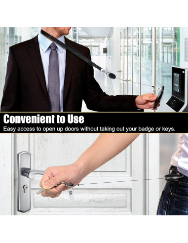 Soporte de Identificación Retráctil ELV con Billetera RFID Negra