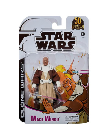 Figura de Acción Mace Windu 15.24 cm Star Wars Las Guerras Clon