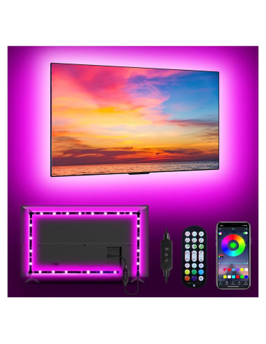 Tira de luces LED RGB MATICOD 3m USB para TV 32-43"