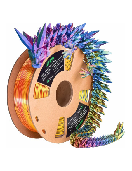 Filamento PLA 1.75mm OVV3D Tri-color Seda 1kg