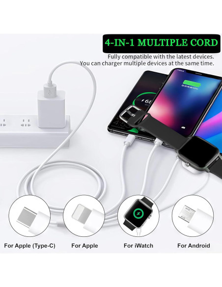 Cable de Carga 4 en 1 Shenzhen Weichuangheng 1m Rápido