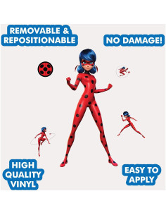 Calcomanías de Pared Ladybug Milagrosa Wall Palz 73.66 cm 3D 2