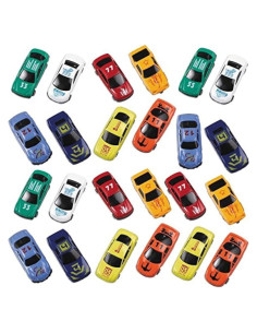Paquete de 21 Coches de Metal Fundido Amscan 6.35 cm Colores Surtidos