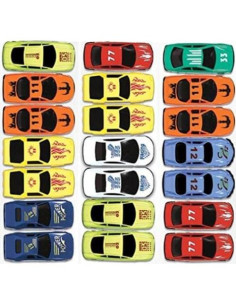 Paquete de 21 Coches de Metal Fundido Amscan 6.35 cm Colores Surtidos 2