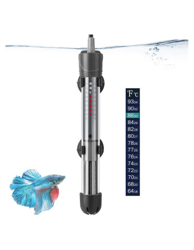 Calentador de Acuario HITOP 50W Ajustable 20-34C Vidrio Engrosado