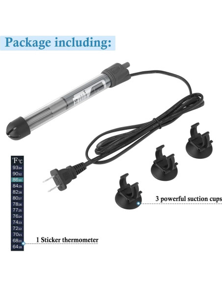 Calentador de Acuario HITOP 50W Ajustable 20-34C Vidrio Engrosado Calentador de Acuario HITOP 50W Ajustable 20-34C Vidrio Engrosado