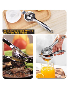 Exprimidor Manual de Limón RASSE de Acero Inoxidable 236ml 2