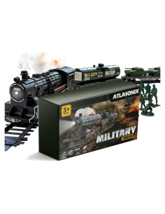 Juego de Tren Eléctrico Militar Atlasonix - 27.94x2.54 cm