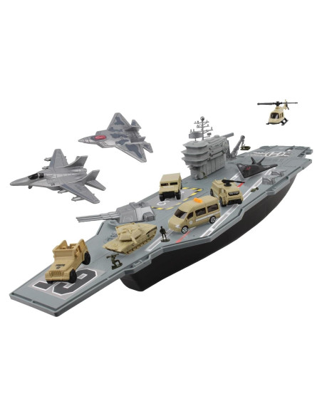 Portaaviones Daron BP96243 83.8 cm con 3 Aviones y 19 Piezas