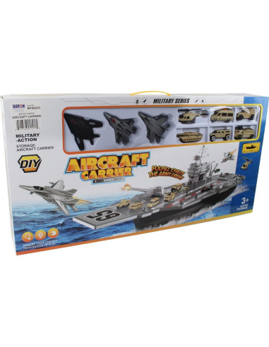 Portaaviones Daron BP96243 83.8 cm con 3 Aviones y 19 Piezas