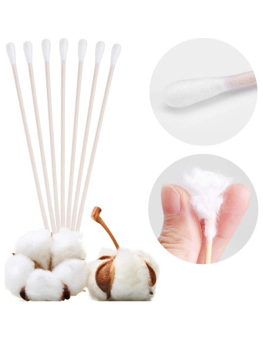 Bastones de Algodón Tbestmax 15 cm - 500 Pcs Estériles