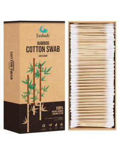 Hisopos de Algodón de Bambú Isshah - 500 Unidades Biodegradables