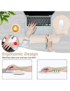 Juego de Soporte Ergonómico Mosiso para Teclado y Mouse 2