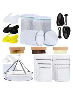 Kit de Lavado de Zapatos 24 Piezas FoldTier - Bolsas y Cepillos