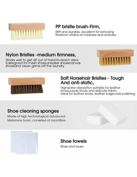 Kit de Lavado de Zapatos 24 Piezas FoldTier - Bolsas y Cepillos