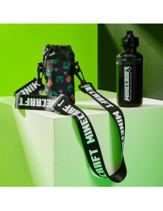 Botella de Agua Minecraft 550ml con Correa Ajustable - Libre BPA 2