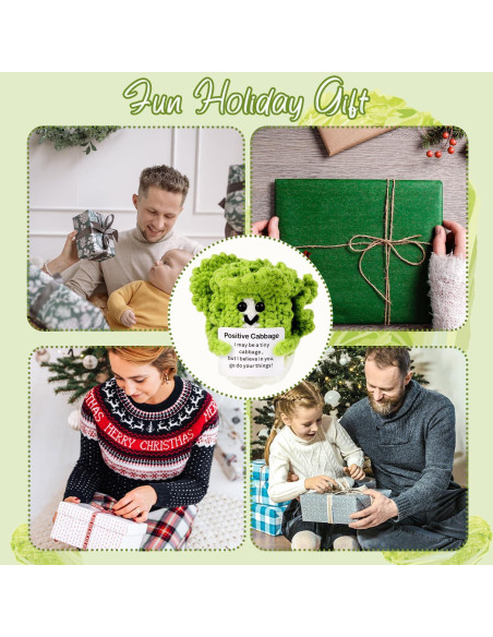 Muñeca de Repollo Tejida BOXOB 8cm con Mensaje de Aliento Muñeca de Repollo Tejida BOXOB 8cm con Mensaje de Aliento