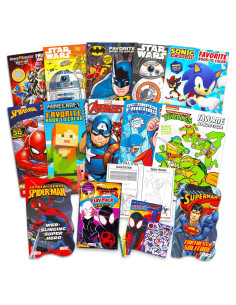 Conjunto de Libros para Colorear Marvel y Superhéroes 11 Unidades