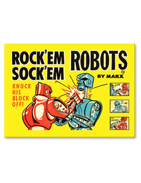 Imán de Nevera Vintage Rock'em Sock'em Robots 9x6.5cm Imán de Nevera Vintage Rock'em Sock'em Robots 9x6.5cm