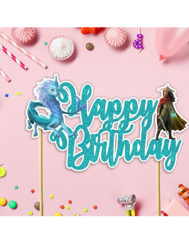 Adorno de Pastel de Cumpleaños Raya y el Último Dragón