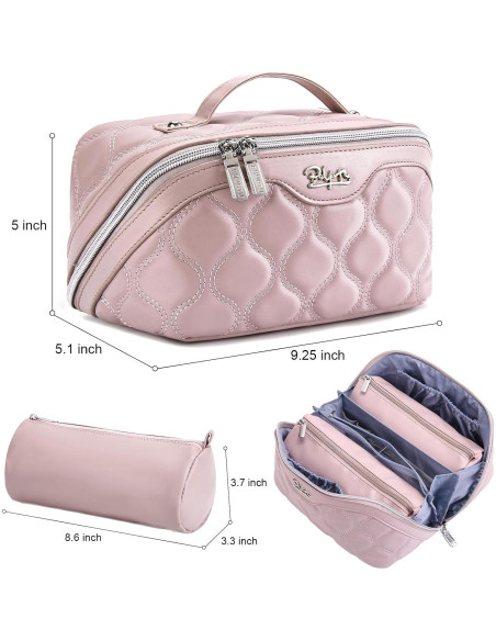 Set de 3 Bolsas de Maquillaje BOYATU Rosa - Organizador Impermeable