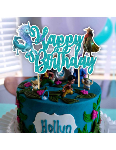 Adorno de Pastel de Cumpleaños Raya y el Último Dragón