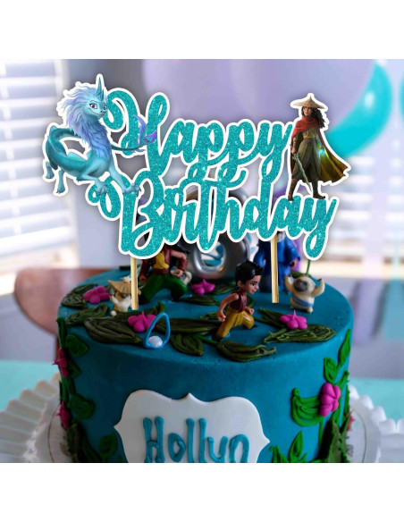 Adorno de Pastel de Cumpleaños Raya y el Último Dragón