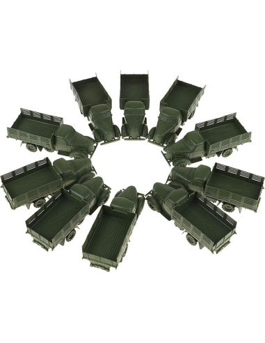 10 Piezas Camiones de Juguete LoveinDIY Accesorios Verde