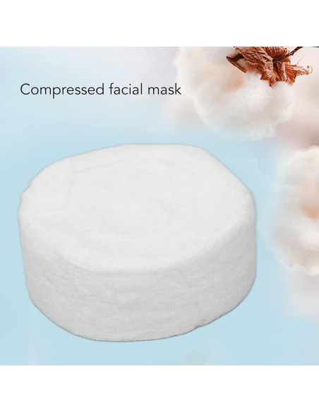 100 Máscaras Faciales Comprimidas Sonew de Algodón Puro