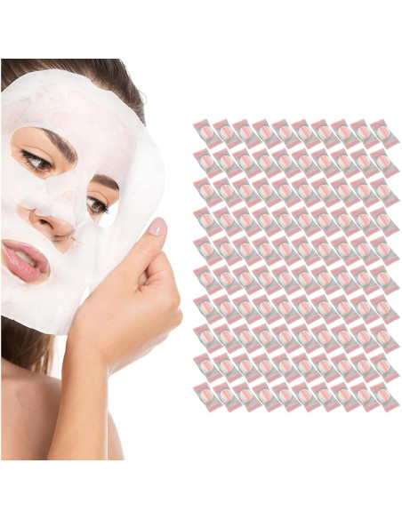 100 Máscaras Faciales Comprimidas Sonew de Algodón Puro