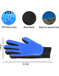 Guante de Aseo para Mascotas Genérico Azul - 2 Piezas 2