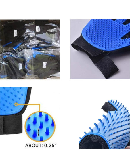Guante de Aseo para Mascotas Genérico Azul - 2 Piezas